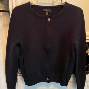 J. Crew Merino Zippered Sweater Jacket, S